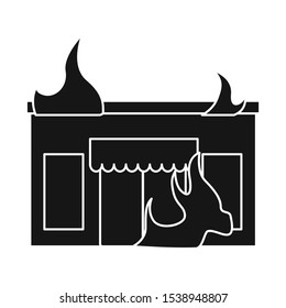 Vector illustration of score and flame sign. Graphic of score and library stock vector illustration.