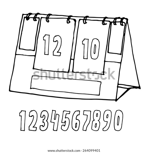 Vector Illustration Scoreboard Drawn By Hand Stock Vector (Royalty Free