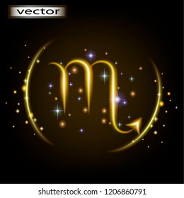 Vector illustration of Scorpio daily Horoscope, astrological prediction the prediction of the sign of the zodiac.
