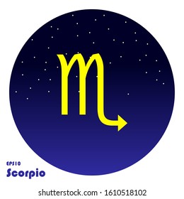 vector illustration of scorpio zodiac symbol