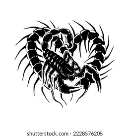 vector illustration of scorpion and centipede