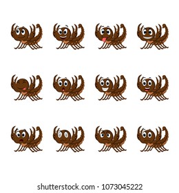 vector illustration of Scorpion with different facial expressions