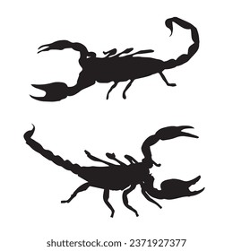 Vector Illustration of Scorpion Silhouette svg