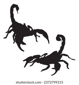 Vector Illustration of Scorpion Silhouette