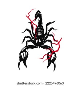 vector illustration of scorpion silhouette concept