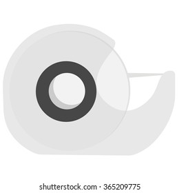 Vector illustration scotch tape office stationery. Scotch flat icon