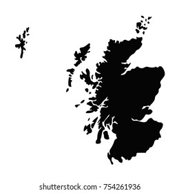 vector illustration of Scotland map