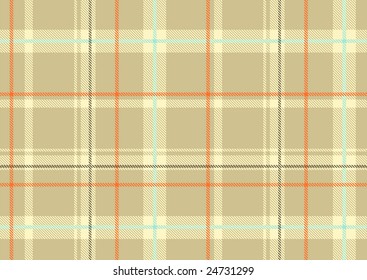 Vector illustration of The Scottish plaid. Textured tartan background.  Seamless pattern.