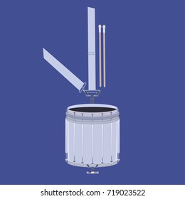 Vector illustration of scottish tenor drum, musical instrument used within Scottish pipe bands.