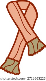 vector illustration of Scraf recolorable