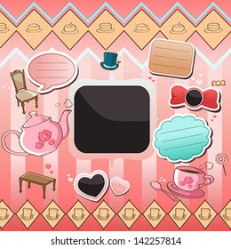 A vector illustration of scrapbook design element