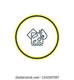 Vector illustration of scrapbooking icon line. Beautiful hobby element also can be used as handwork icon element.