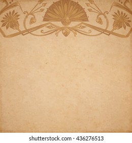 Vector illustration of scrapbooking parchment paper with egypt ornament