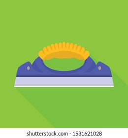 Vector illustration of scraper and glass symbol. Web element of scraper and tool vector icon for stock.