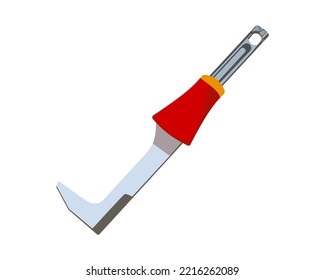 Vector Illustration Scrapper aislado en fondo blanco.
Herramientas para carpintería con mango de plástico