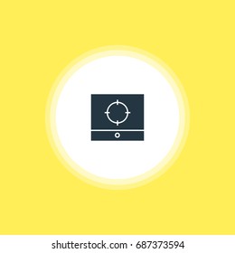 Vector Illustration Of Screen Capture Icon. Beautiful Online Element Also Can Be Used As Target Scope Element.