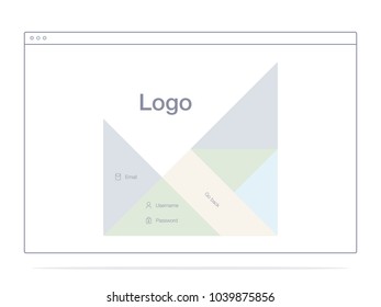 Vector Illustration of screens and web concept. Interface UX, UI GUI screen template for web site banners. Create account