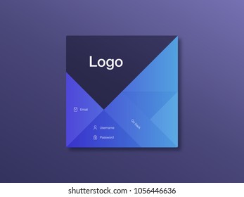 Vector Illustration of screens and web concept. Interface UX, UI GUI screen template for web site banners. Sign up