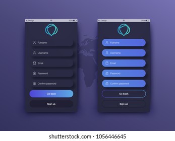 Vector Illustration of screens and web concept. Interface UX, UI GUI screen template for web site banners. Create account