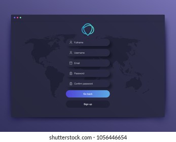 Vector Illustration of screens and web concept. Interface UX, UI GUI screen template for web site banners. Create account