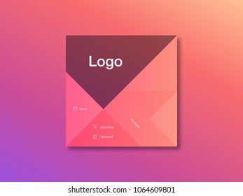 Vector Illustration of screens and web concept. Interface UX, UI GUI screen template for web site banners. Sign up