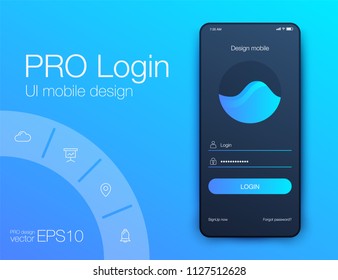 Vector Illustration of screens and web concept. Interface UX, UI GUI screen template for web site banners. Sign up