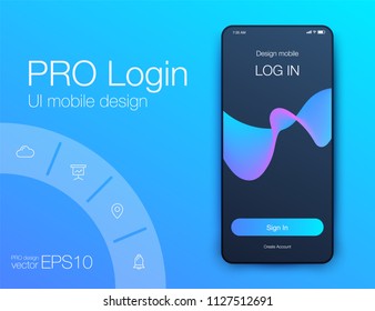 Vector Illustration of screens and web concept. Interface UX, UI GUI screen template for web site banners. Sign up