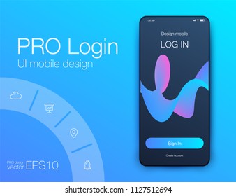 Vector Illustration of screens and web concept. Interface UX, UI GUI screen template for web site banners. Sign up