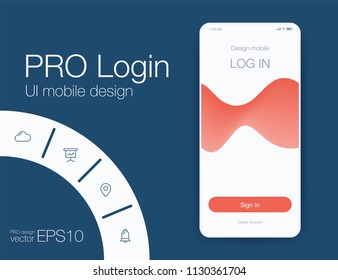 Vector Illustration of screens and web concept. Interface UX, UI GUI screen template for web site banners. Sign up