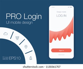 Vector Illustration of screens and web concept. Interface UX, UI GUI screen template for web site banners. Sign up