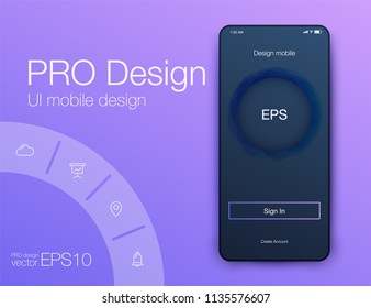 Vector Illustration of screens and web concept. Interface UX, UI GUI screen template for web site banners. Sign up