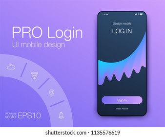 Vector Illustration of screens and web concept. Interface UX, UI GUI screen template for web site banners. Sign up