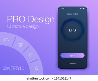 Vector Illustration of screens and web concept. Interface UX, UI GUI screen template for web site banners. Sign up