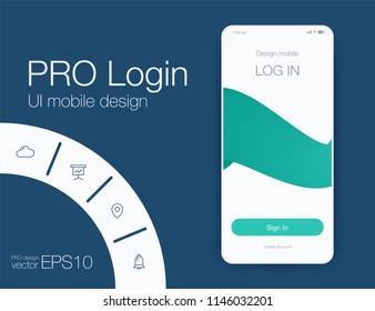 Vector Illustration of screens and web concept. Interface UX, UI GUI screen template for web site banners. Sign up