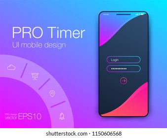 Vector Illustration of screens and web concept. Interface UX, UI GUI screen template for web site banners. Sign up