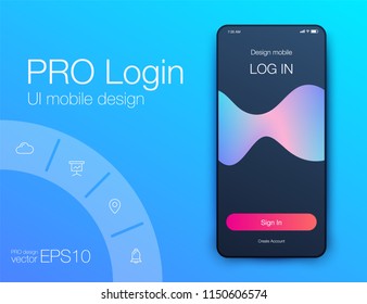 Vector Illustration of screens and web concept. Interface UX, UI GUI screen template for web site banners. Sign up