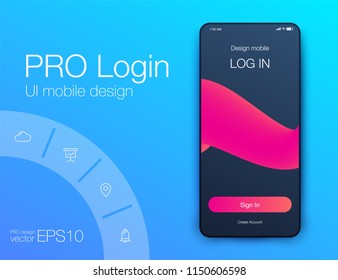 Vector Illustration of screens and web concept. Interface UX, UI GUI screen template for web site banners. Sign up