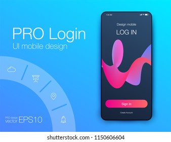 Vector Illustration of screens and web concept. Interface UX, UI GUI screen template for web site banners. Sign up