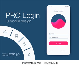 Vector Illustration of screens and web concept. Interface UX, UI GUI screen template for web site banners. Sign up