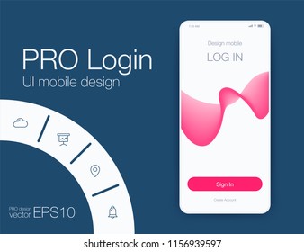 Vector Illustration of screens and web concept. Interface UX, UI GUI screen template for web site banners. Sign up