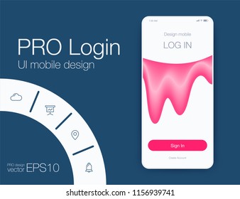 Vector Illustration of screens and web concept. Interface UX, UI GUI screen template for web site banners. Sign up
