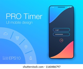 Vector Illustration of screens and web concept. Interface UX, UI GUI screen template for web site banners. Sign up