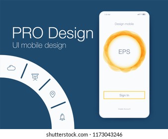 Vector Illustration of screens and web concept. Interface UX, UI GUI screen template for web site banners. Sign up
