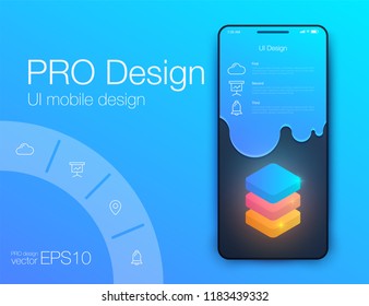 Vector Illustration of screens and web concept. Interface UX, UI GUI screen template for web site banners. Sign up