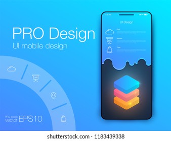 Vector Illustration of screens and web concept. Interface UX, UI GUI screen template for web site banners. Sign up