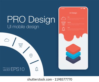 Vector Illustration of screens and web concept. Interface UX, UI GUI screen template for web site banners. Sign up