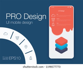 Vector Illustration of screens and web concept. Interface UX, UI GUI screen template for web site banners. Sign up
