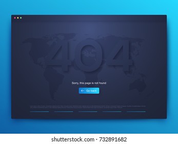 Vector Illustration of screens and web concept. Interface UX, UI GUI screen template for web site banners. 404 error