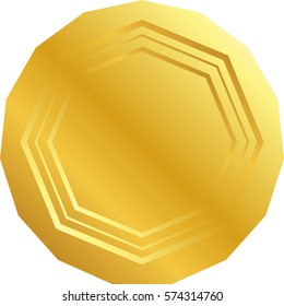 Ilustración vectorial del icono de la cabeza del tornillo en amarillo