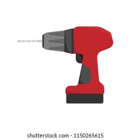 Vector illustration of the screwdrive for the construction organizations.
